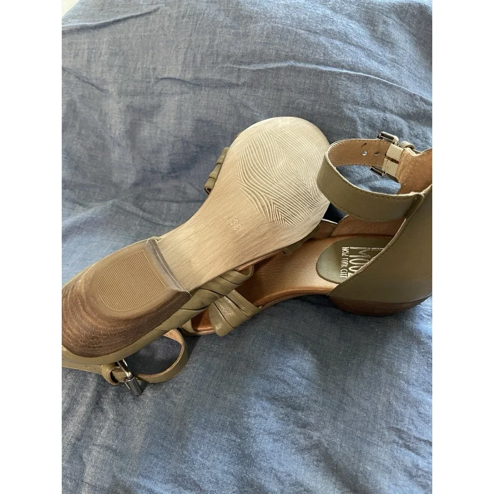 Miz Mooz - Leather Heeled Sandals - Cassie - Sage Green - 7.5-8 NWOB